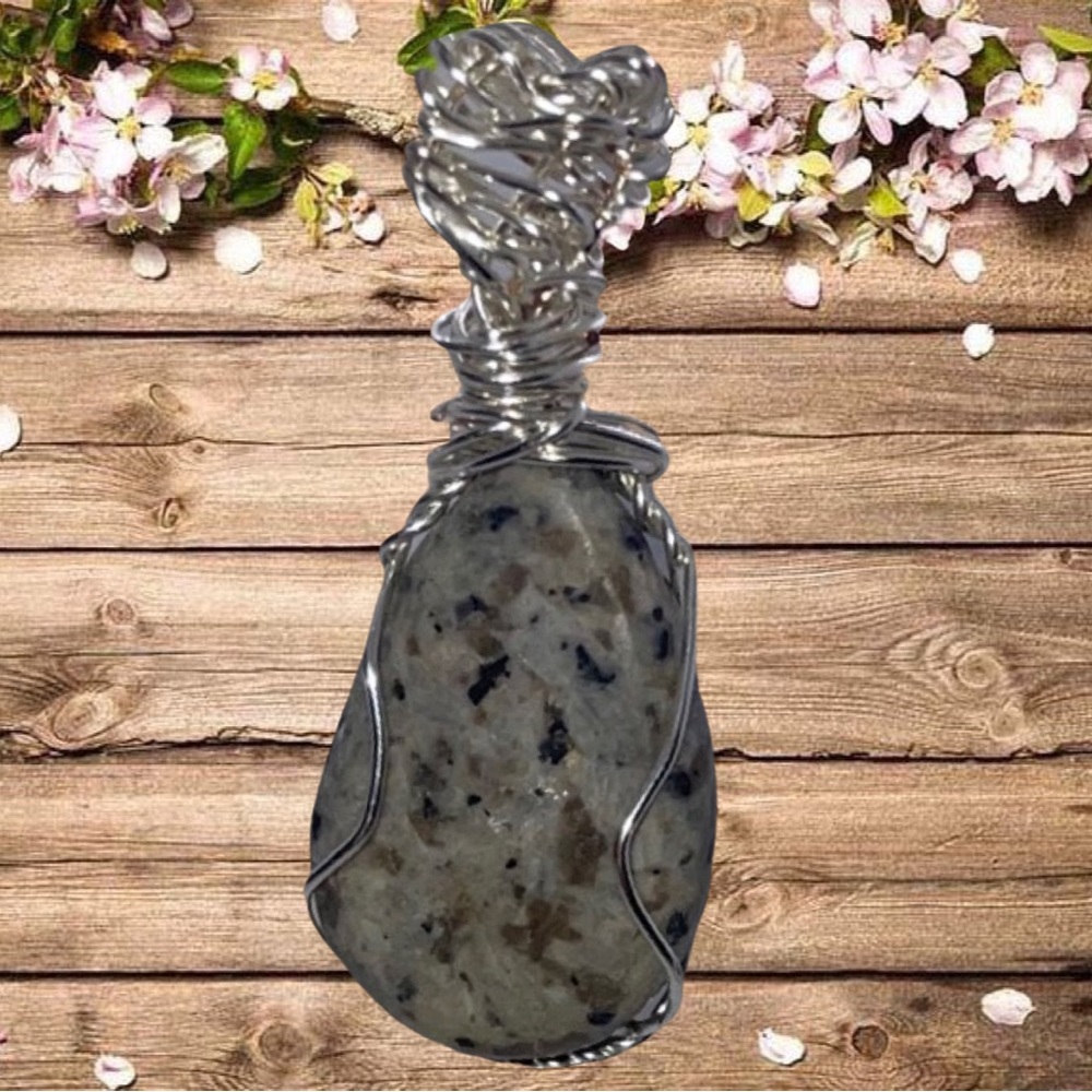 Self Confidence Yooperlite Stone Wrapped With Silver